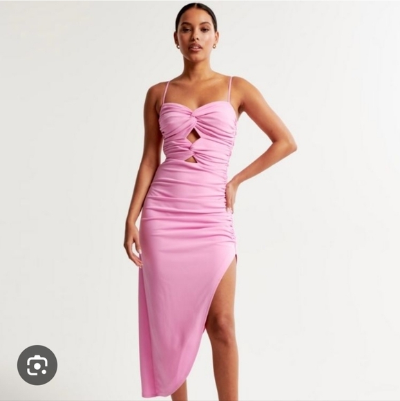 Abercrombie & Fitch Dresses & Skirts - Abercrombie Pink Slit Dress Size XL Tall